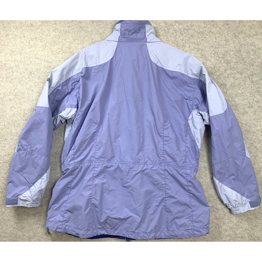 Columbia Interchange Jacket Womens 1X Purple Lavender Full Zip Outdoor Shell